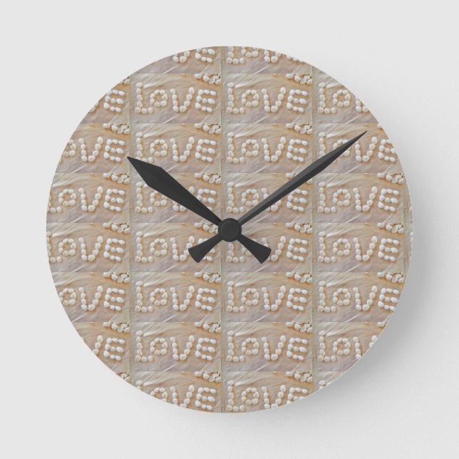 Horloge Ronde Love Heart Sea Shell Beach Hearts Seashells été (Recto)