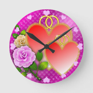 Horloge Ronde Love Hearts Saint Valentin-20362
