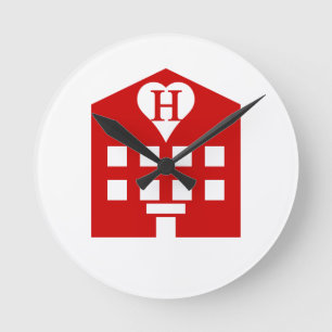 Horloge Ronde Love Hotel Japanese Emoji