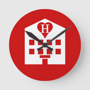 Horloge Ronde Love Hotel Japanese Emoji