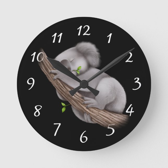Horloge Ronde Love Koala Bears (Recto)