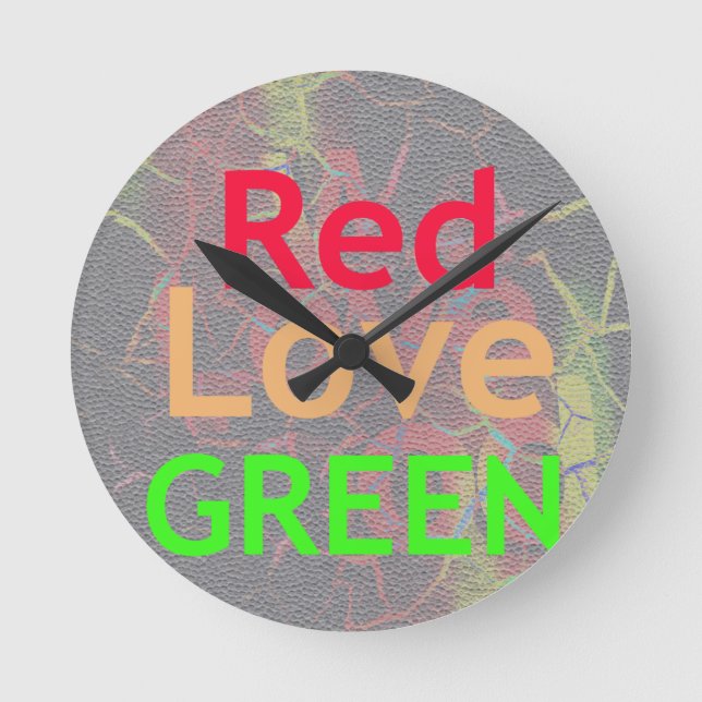 HORLOGE RONDE LOVE RED GOLDEN VERT (Recto)