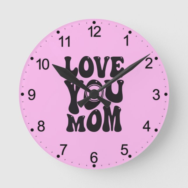 Horloge Ronde Love You Mother's Day Design-51727 (Recto)