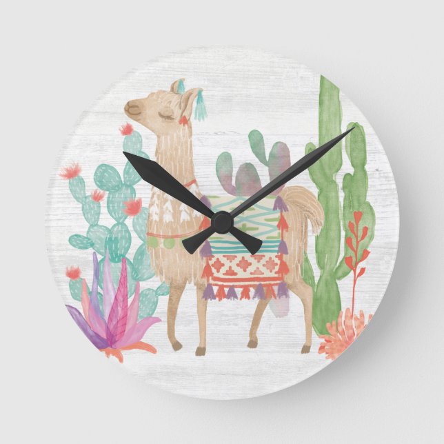 Horloge Ronde Lovely Llama IV (Recto)