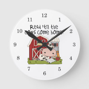 Horloge Ronde Lu 'jusqu'aux vaches venez à la maison