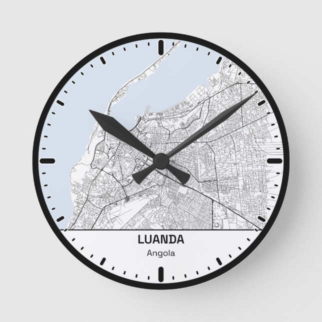 Horloge Ronde Luanda Clock City Line Art (Recto)