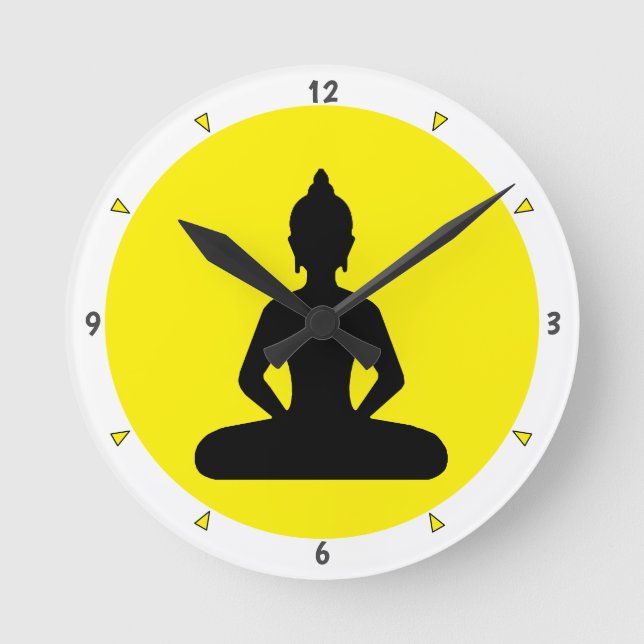 Horloge Ronde Lumière - Bouddha Shakyamuni (horloge murale) (Recto)