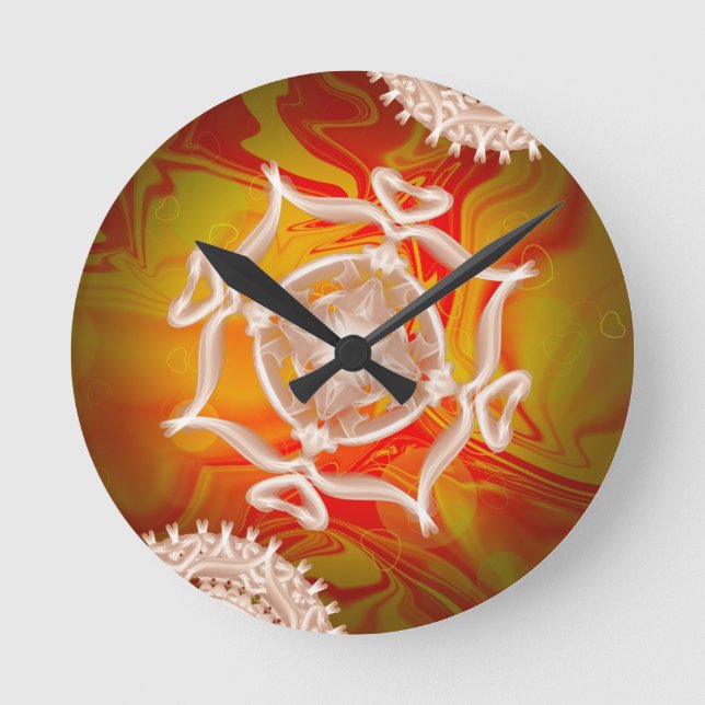 Horloge Ronde Lumière dans mon coeur (Recto)