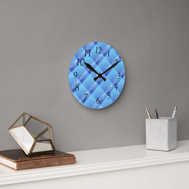Horloge Ronde Lumières bleues (Bureau)