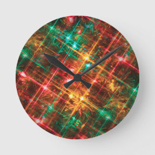 Horloge Ronde lumières des arbres de noël