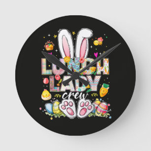 Horloge Ronde Lunch Lady Crew Funny Bunny