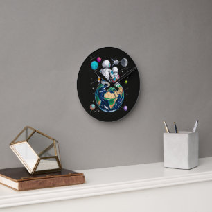 Horloge Ronde Lune et astronaute