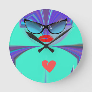 Horloge Ronde Lunettes de soleil vibrantes Diva Aura Rouge cœur