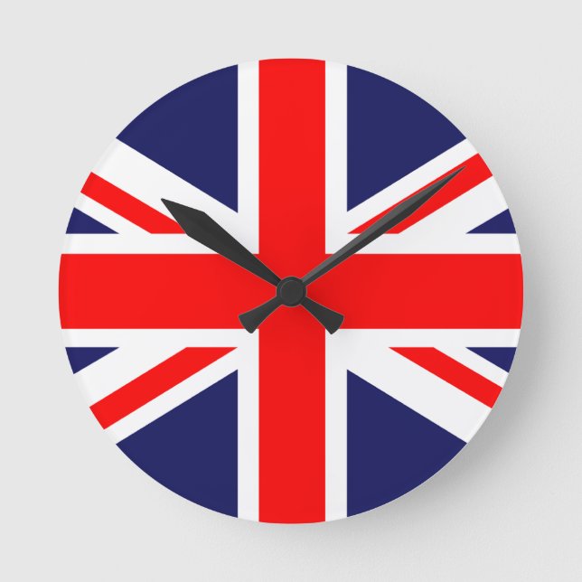Horloge Ronde L'Union Jack classique (Recto)