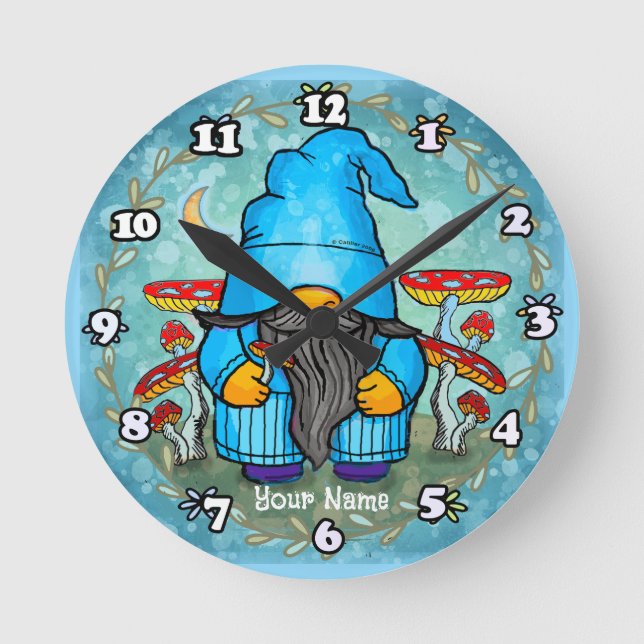 Horloge Ronde Lutin bleu  (Recto)