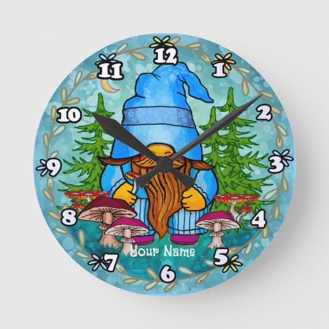 Horloge Ronde Lutin de forêt  (Recto)