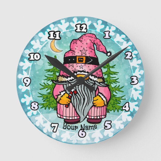 Horloge Ronde lutin de Noël  (Recto)