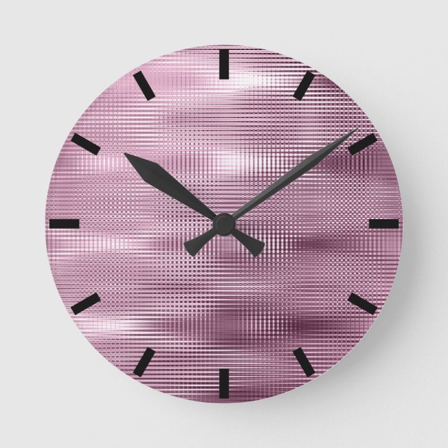 Horloge Ronde Lux abstrait métallique de Bordeaux noir de (Recto)