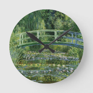 Horloge Ronde Lys à eau Claude Monet et pont japonais