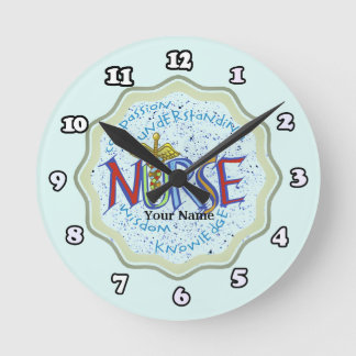 Horloge Ronde Ma devise d'infirmière