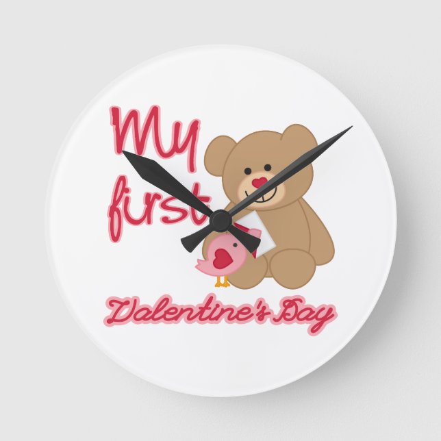 Horloge Ronde Ma première Saint Valentin (Recto)