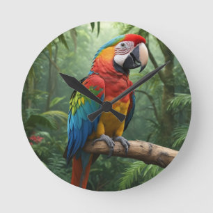 Horloge Ronde Macaw Parrot