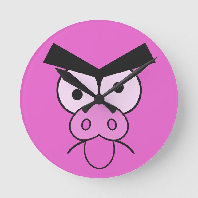 Horloge Ronde Mad Pig wall clock (Recto)