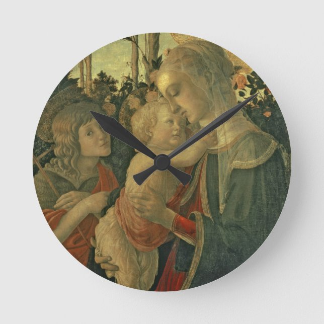 Horloge Ronde Madonna et enfant avec St John le baptiste (huile (Recto)