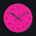 Horloge Ronde Magenta Red Kitchen Wall Clock<br><div class="desc">Stylish and lively vibrant magenta color wall clock for your kitchen is guarantee to liven wall whetherit's in your kitchen,  sewing,  dorm ,  or recreation room,  or even your living room.</div>