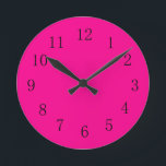 Horloge Ronde Magenta Red Kitchen Wall Clock<br><div class="desc">Stylish and lively vibrant magenta color wall clock for your kitchen is guarantee to liven wall whetherit's in your kitchen, sewing, dorm , or recreation room, or even your living room.</div>