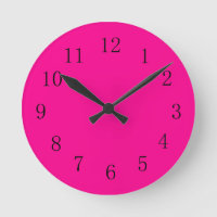 Magenta Red Kitchen Wall Clock