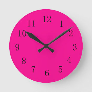 Horloge Ronde Magenta Red Kitchen Wall Clock