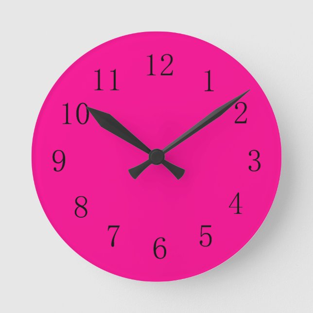 Horloge Ronde Magenta Red Kitchen Wall Clock (Recto)