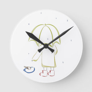 Horloge Ronde Magma de jour pluvieux