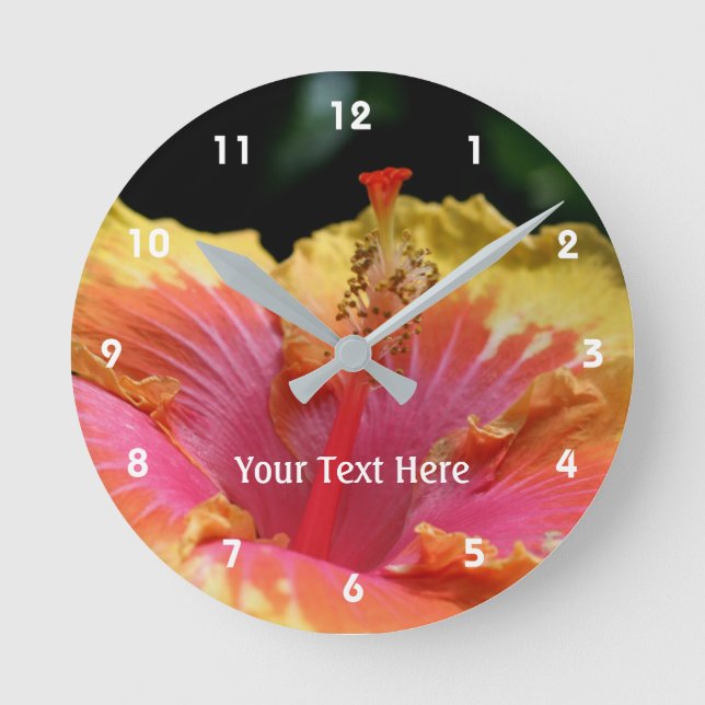 Horloge Ronde Magnificent Hibiscus Flower (Recto)