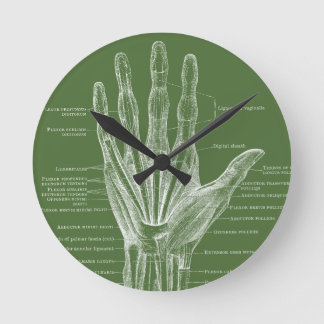 Horloge Ronde Main fingers vintage anatomy