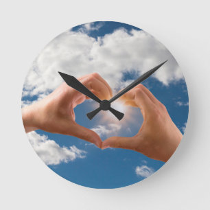 Horloge Ronde Mains de l'amour