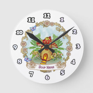 Horloge Ronde Maison Champignon