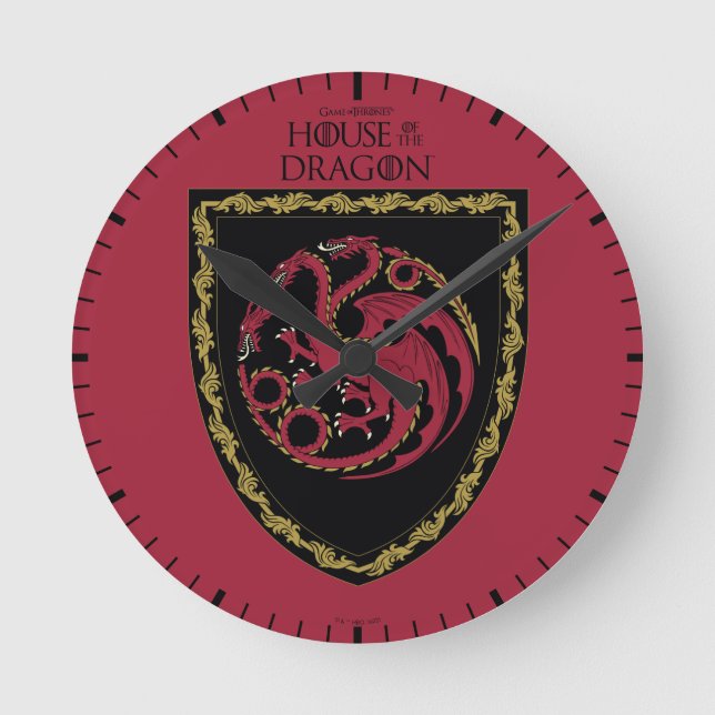 Horloge Ronde MAISON DU DRAGON | Maison Targaryen Crest (Recto)