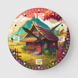 Horloge Ronde Maison traditionnelle philippine-36543