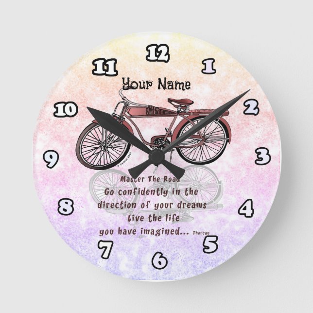 Horloge Ronde Maîtrisez le vélo de route  (Recto)