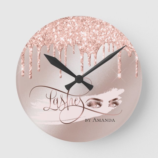 Horloge Ronde Makeup Eyebrow Eyes Lashes Rose Gold (Recto)