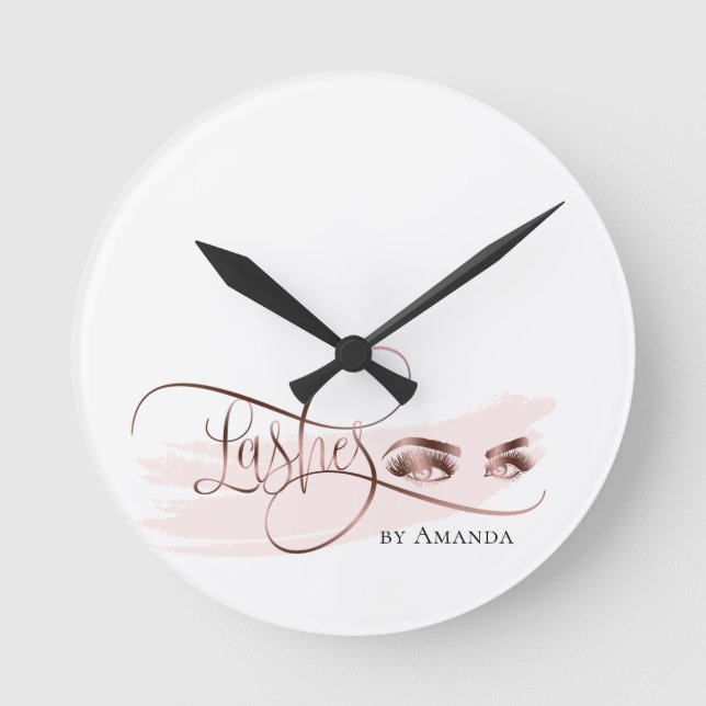 Horloge Ronde Makeup Eyebrow Eyes Lashes Rose Gold (Recto)