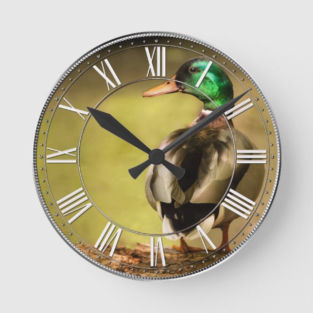 Horloge Ronde Mallard Duck (Recto)