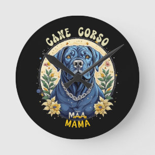 Horloge Ronde Maman Cane Corso