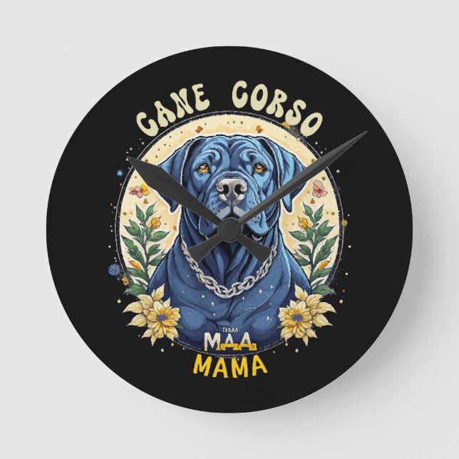 Horloge Ronde Maman Cane Corso (Recto)