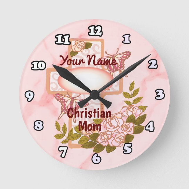 Horloge Ronde Maman chrétienne  (Recto)