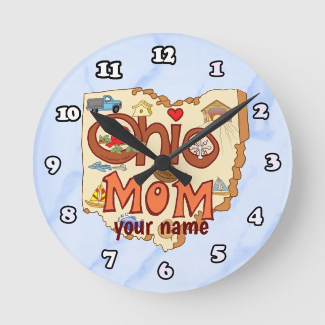 Horloge Ronde Maman de l'Ohio  (Recto)
