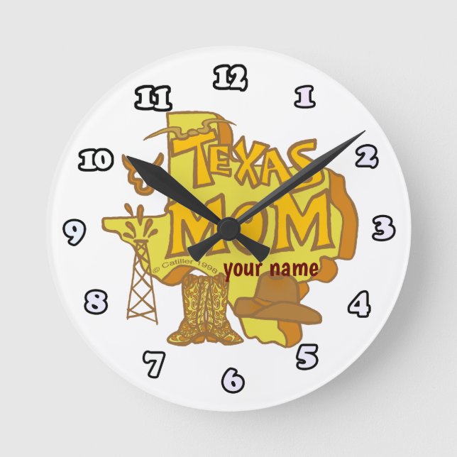 Horloge Ronde Maman du Texas  (Recto)