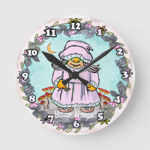 Horloge Ronde Maman Gnome